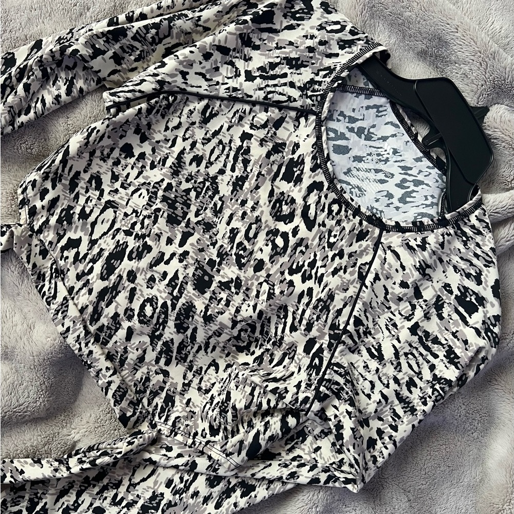 All In Motion Leopard Print Swim Top